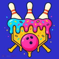 Bowling Lane Ice Cream Drip Home Plate Baby Bodysuit thumb 2