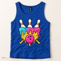 Bowling Lane Ice Cream Drip Home Plate Tank Top thumb 2