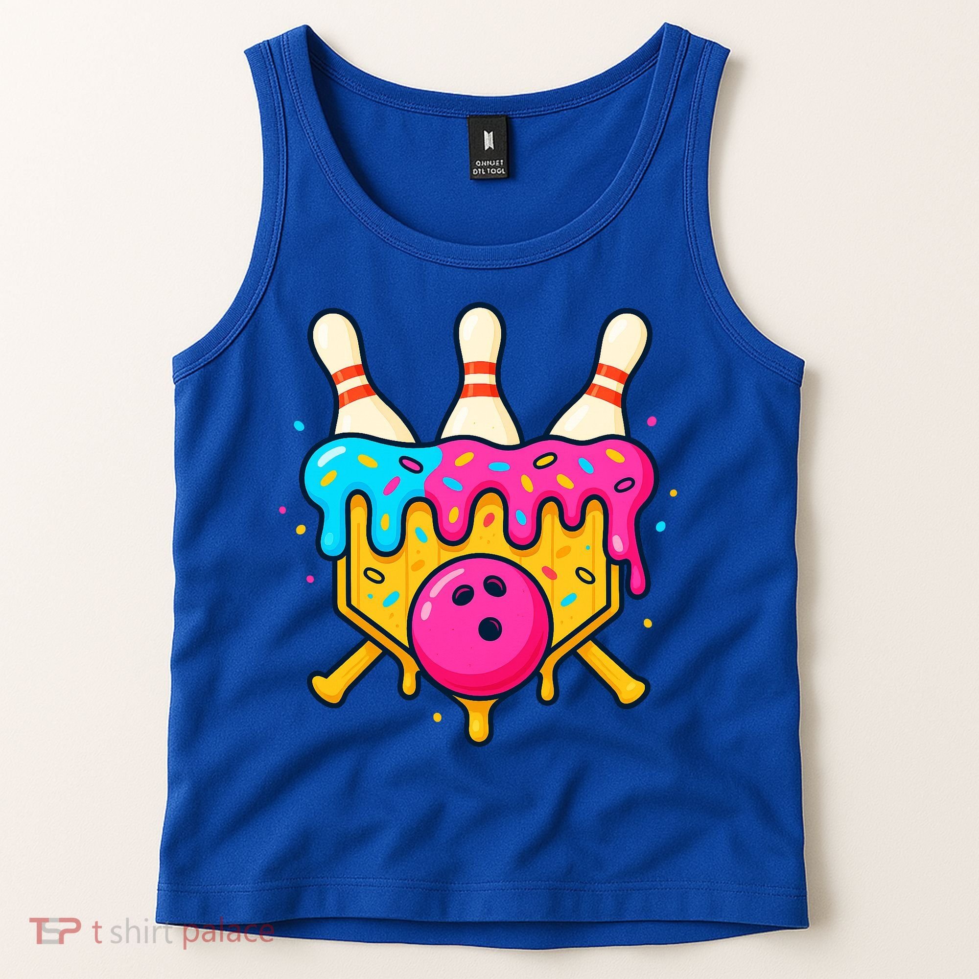Bowling Lane Ice Cream Drip Home Plate Tank Top