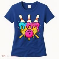 Bowling Lane Ice Cream Drip Home Plate Women's T-Shirt thumb 0