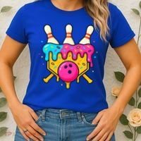 Bowling Lane Ice Cream Drip Home Plate Women's T-Shirt thumb 2