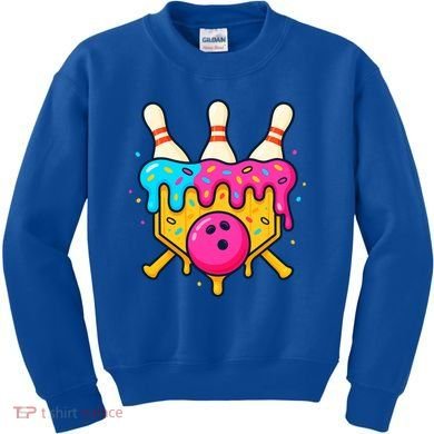 Bowling Lane Ice Cream Drip Home Plate Kids Sweatshirt