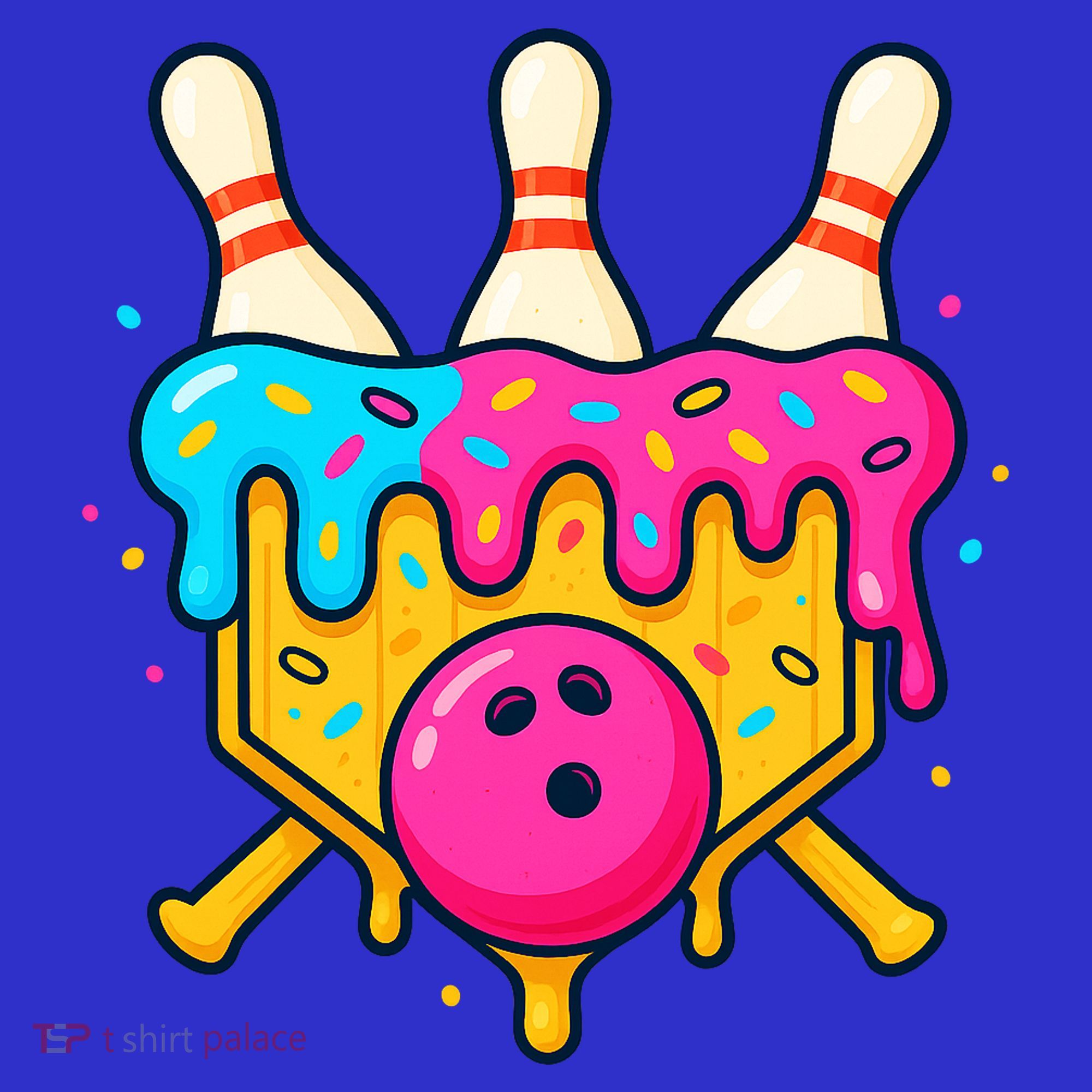 Bowling Lane Ice Cream Drip Home Plate Kids Sweatshirt