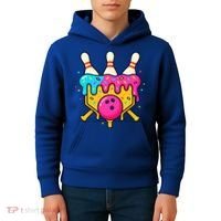 Bowling Lane Ice Cream Drip Home Plate Kids Hoodie thumb 4