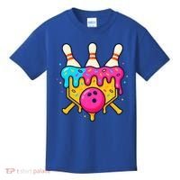 Bowling Lane Ice Cream Drip Home Plate Kids T-Shirt thumb 0