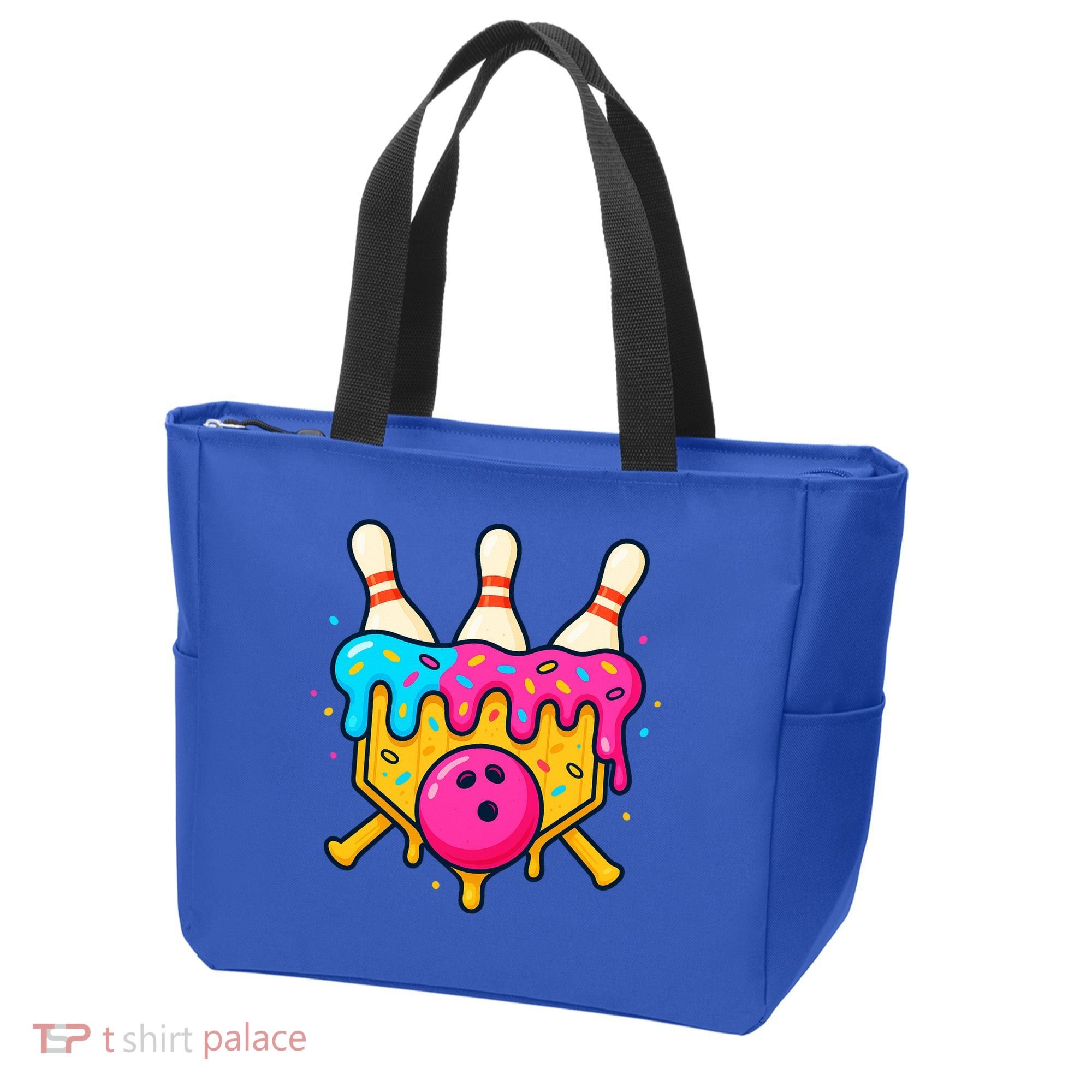 Bowling Lane Ice Cream Drip Home Plate Tote Bag
