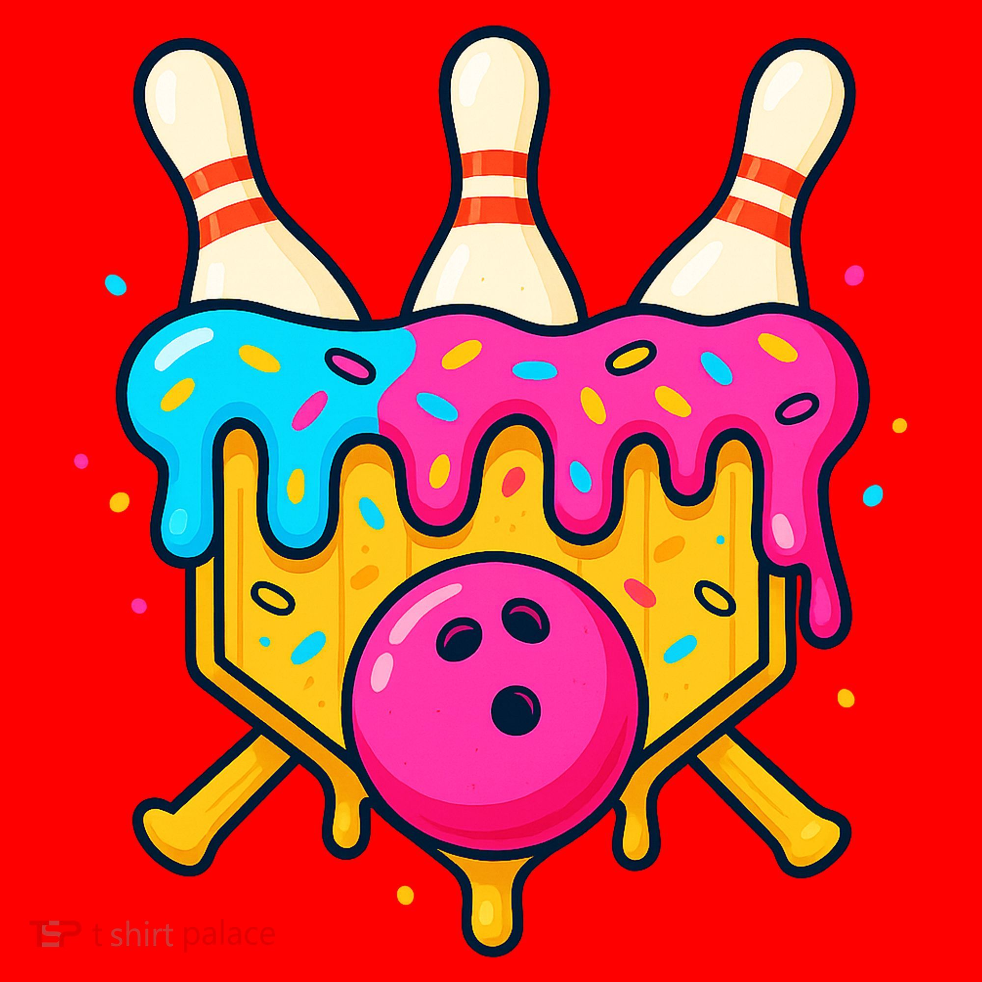 Bowling Lane Ice Cream Drip Home Plate Santa Hat