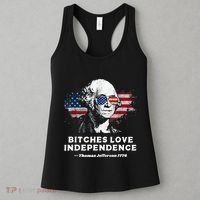 Bitches Love Independence Funny Founding Fathers 4th Of July Women's Tank Top thumb 3