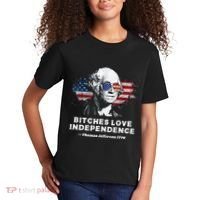 Bitches Love Independence Funny Founding Fathers 4th Of July Kids T-Shirt thumb 2