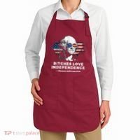 Bitches Love Independence Funny Founding Fathers 4th Of July Apron thumb 2