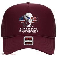 Bitches Love Independence Funny Founding Fathers 4th Of July Hat thumb 0