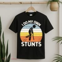 Broken Leg I Do My Own Stunts Vintage Gift T-Shirt thumb 2