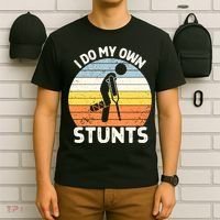 Broken Leg I Do My Own Stunts Vintage Gift T-Shirt thumb 6