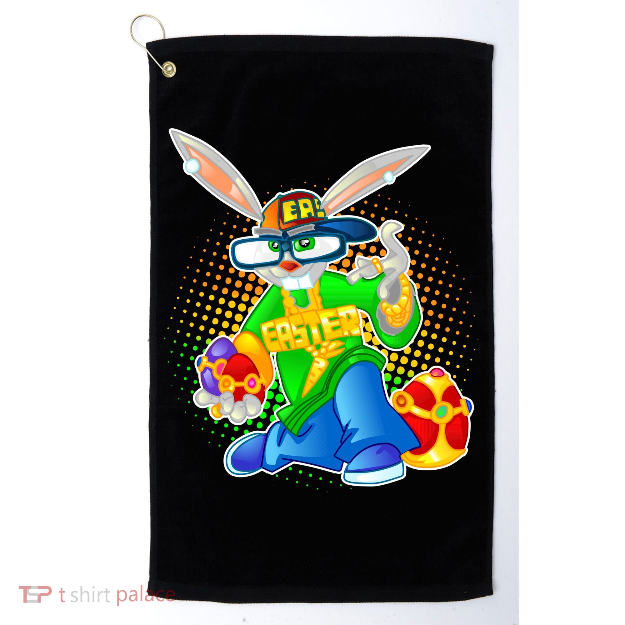 Blinged Easter Bunny Golf Towel