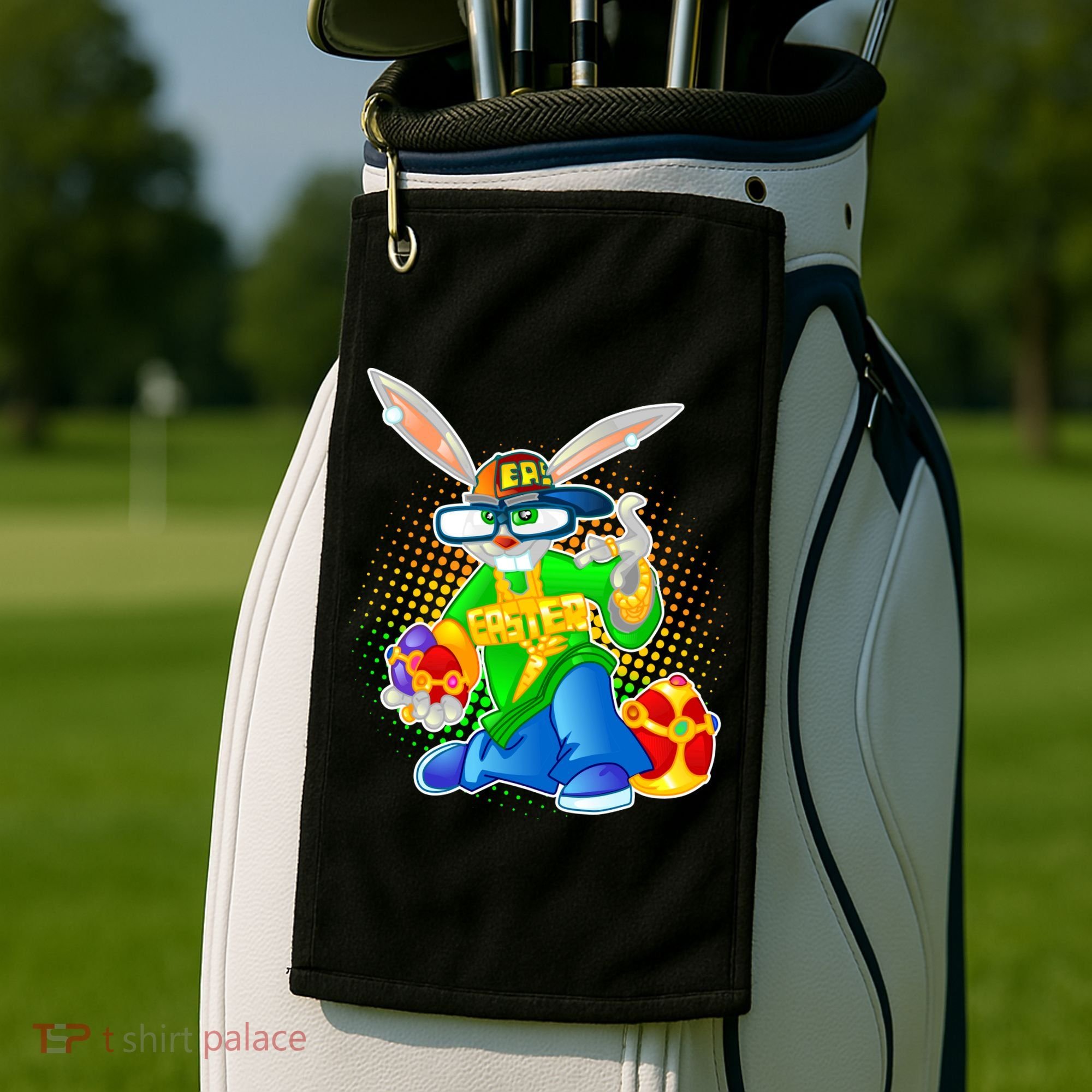 Blinged Easter Bunny Golf Towel