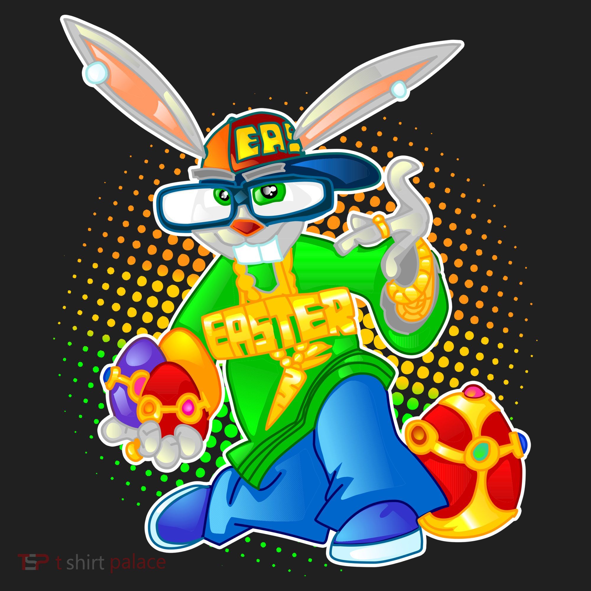 Blinged Easter Bunny Golf Towel