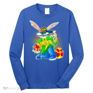 Blinged Easter Bunny Long Sleeve Shirt