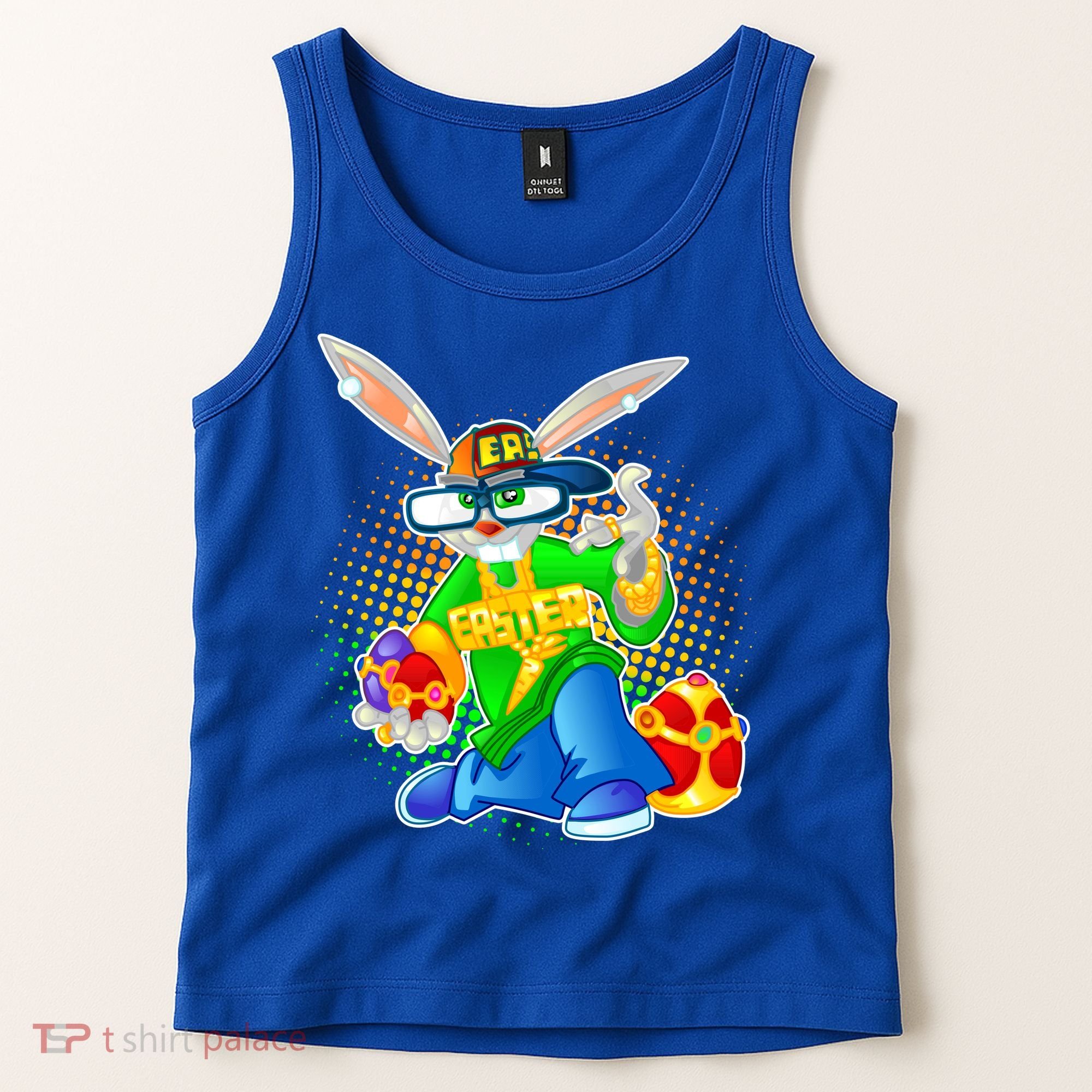 Blinged Easter Bunny Tank Top