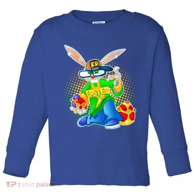 Blinged Easter Bunny Toddler Long Sleeve