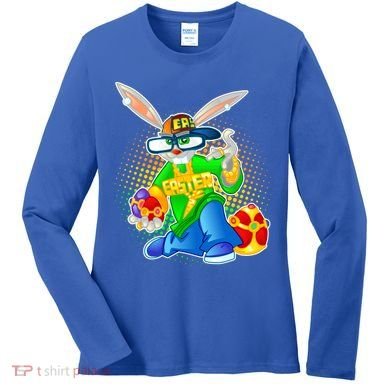 Blinged Easter Bunny Women's Long Sleeve Shirt
