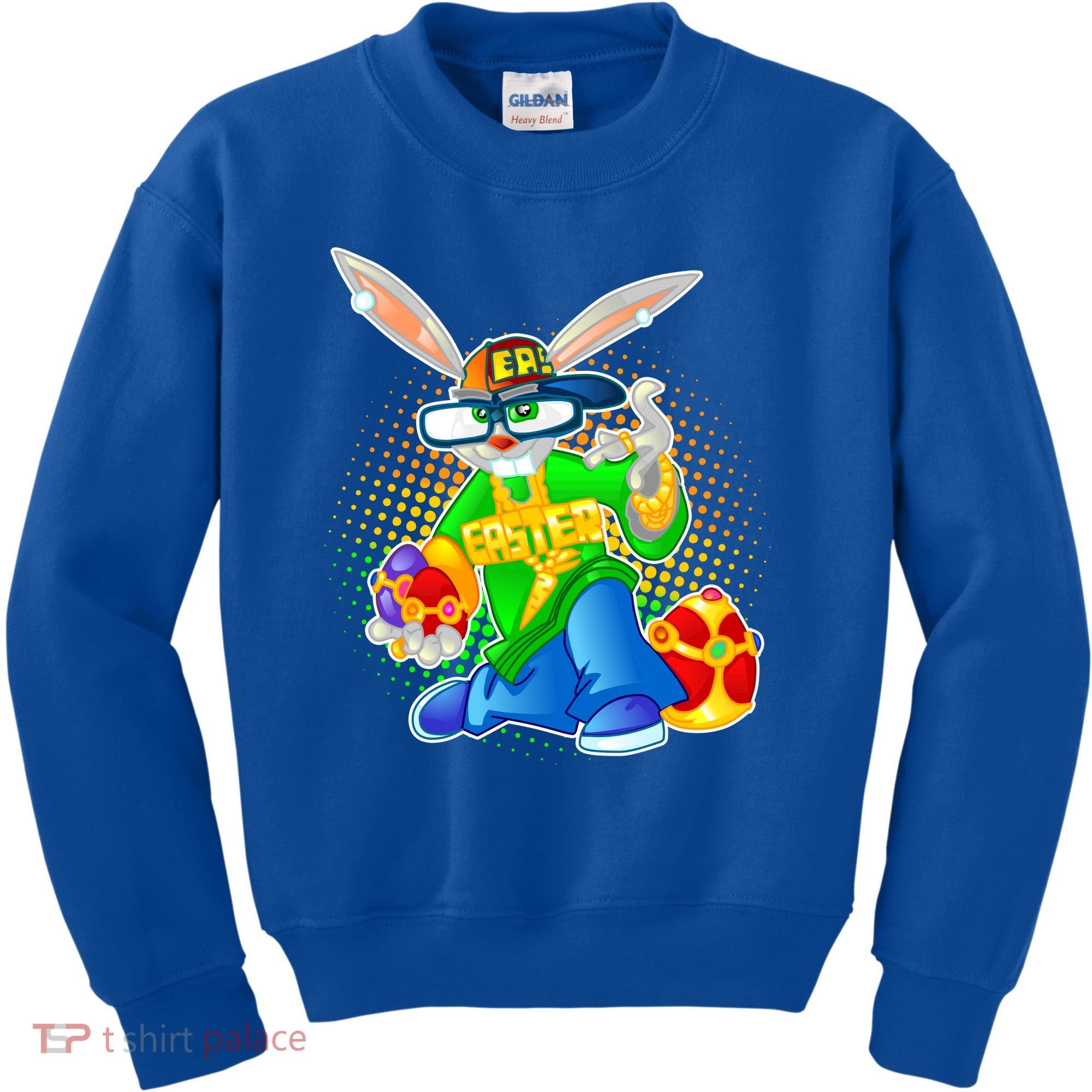 Blinged Easter Bunny Kids Sweatshirt