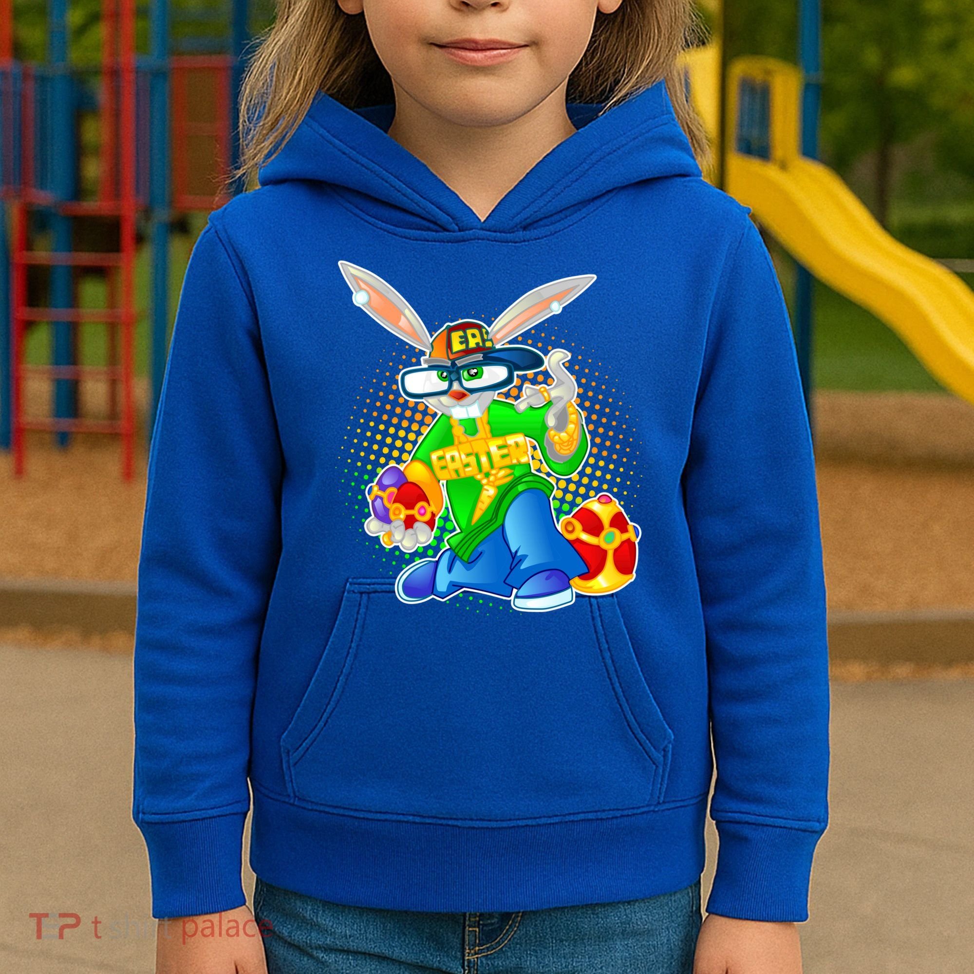 Blinged Easter Bunny Kids Hoodie