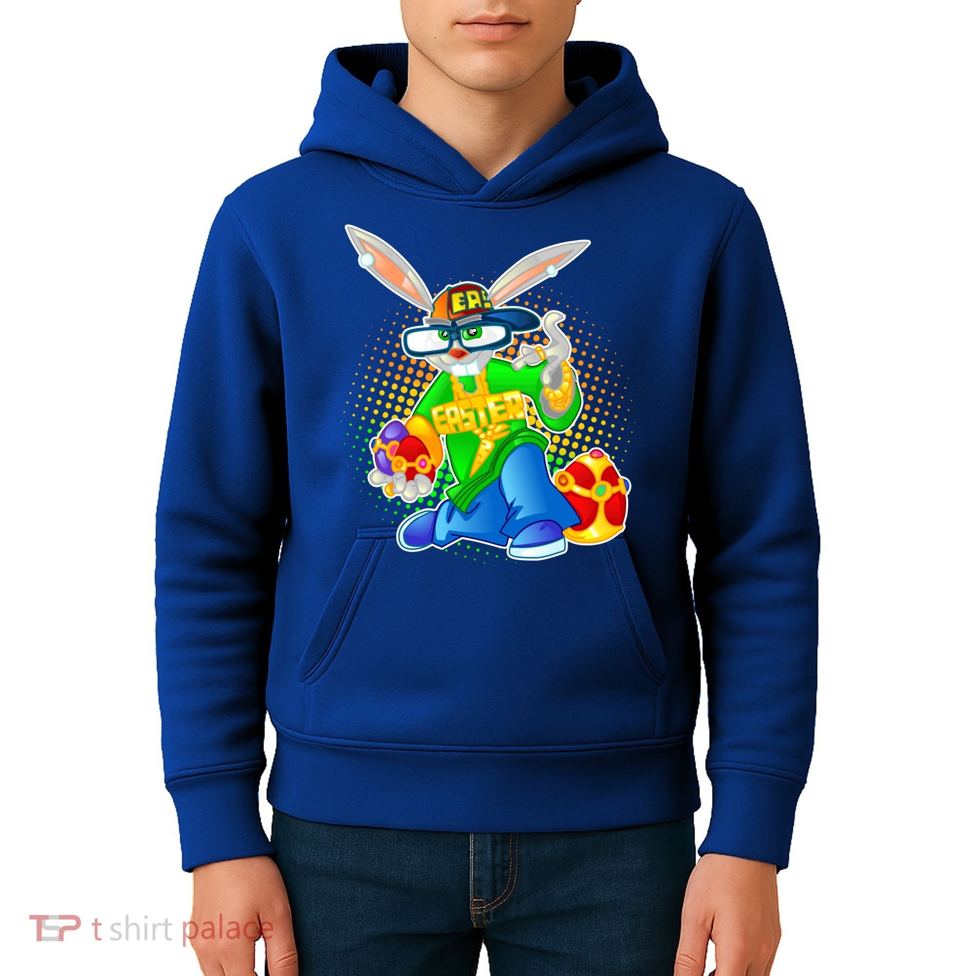 Blinged Easter Bunny Kids Hoodie