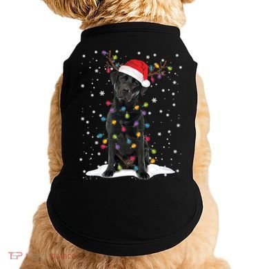 Black Lab Labrador Christmas Tree Light Pajama Dog Xmas Gift Doggie Tank