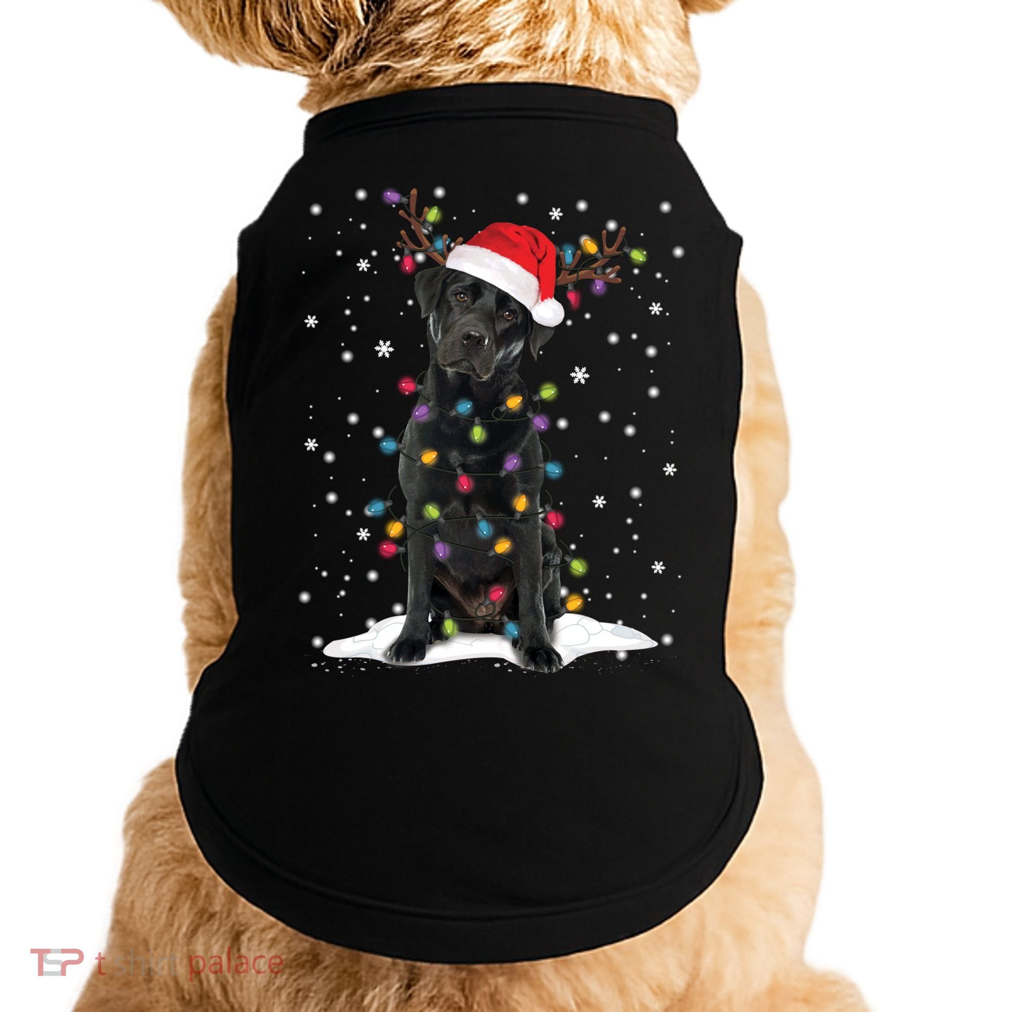 Black Lab Labrador Christmas Tree Light Pajama Dog Xmas Gift Doggie Tank