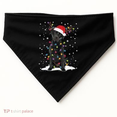Black Lab Labrador Christmas Tree Light Pajama Dog Xmas Gift USA-Made Doggie Bandana