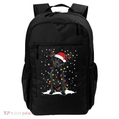 Black Lab Labrador Christmas Tree Light Pajama Dog Xmas Gift Backpack