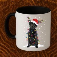 Black Lab Labrador Christmas Tree Light Pajama Dog Xmas Gift Coffee Mug thumb 2