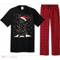 Black Lab Labrador Christmas Tree Light Pajama Dog Xmas Gift Pajama Set thumb 0