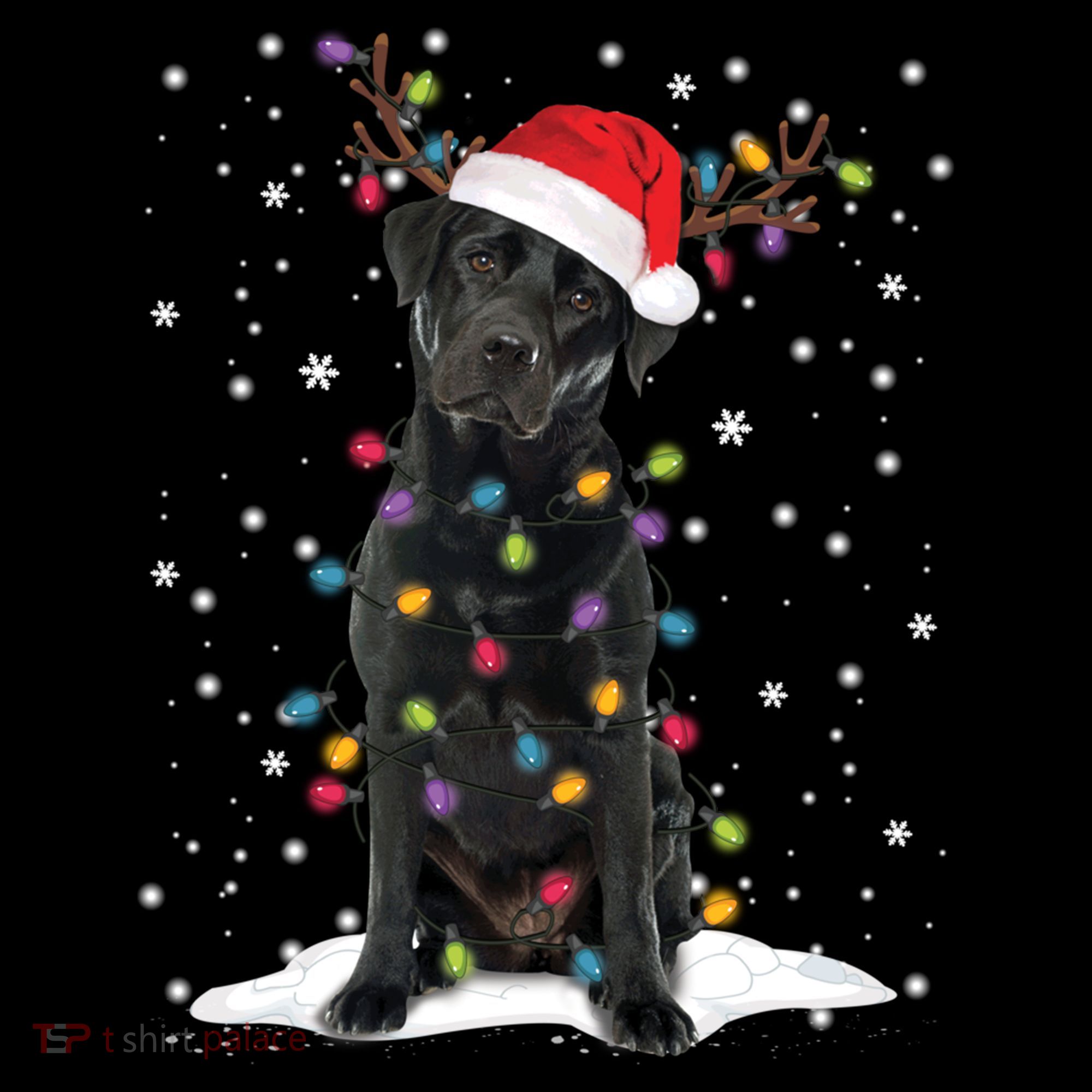 Black Lab Labrador Christmas Tree Light Pajama Dog Xmas Gift Ornament