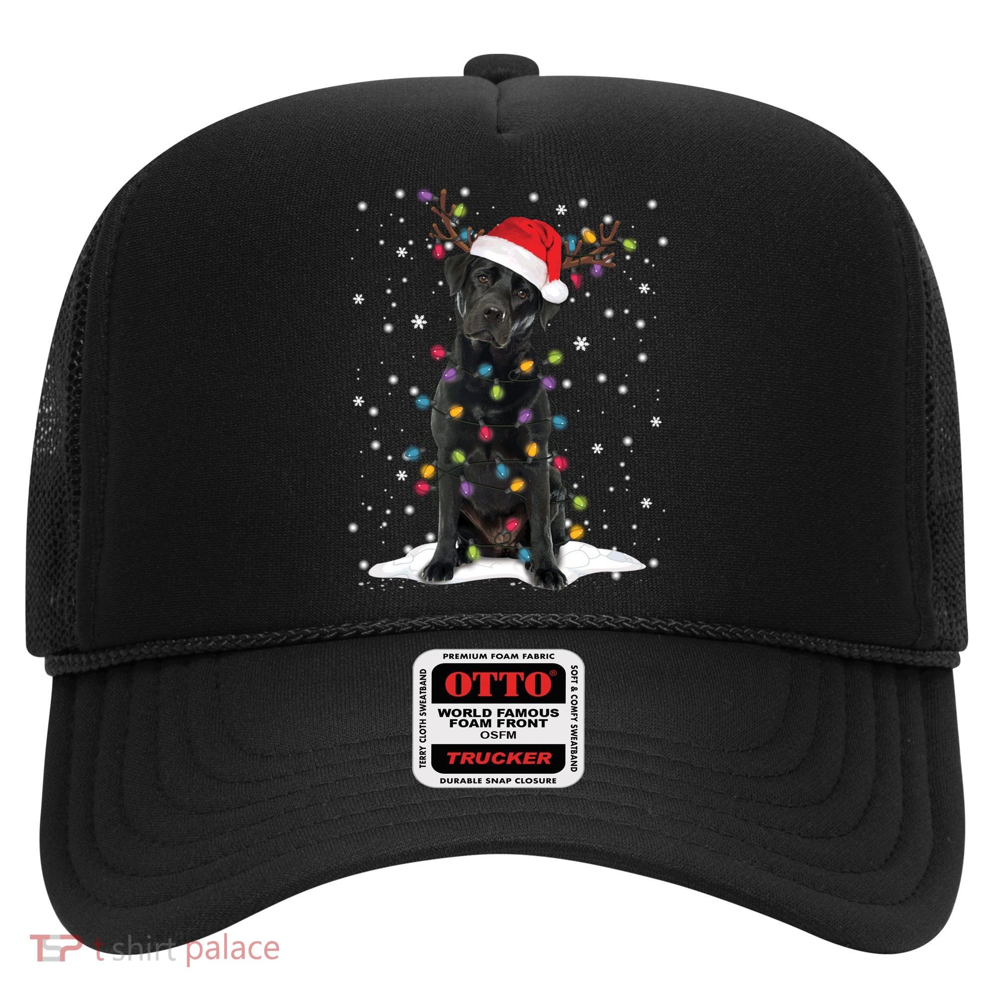 Black Lab Labrador Christmas Tree Light Pajama Dog Xmas Gift Hat