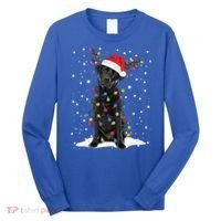 Black Lab Labrador Christmas Tree Light Pajama Dog Xmas Gift Long Sleeve Shirt thumb 0