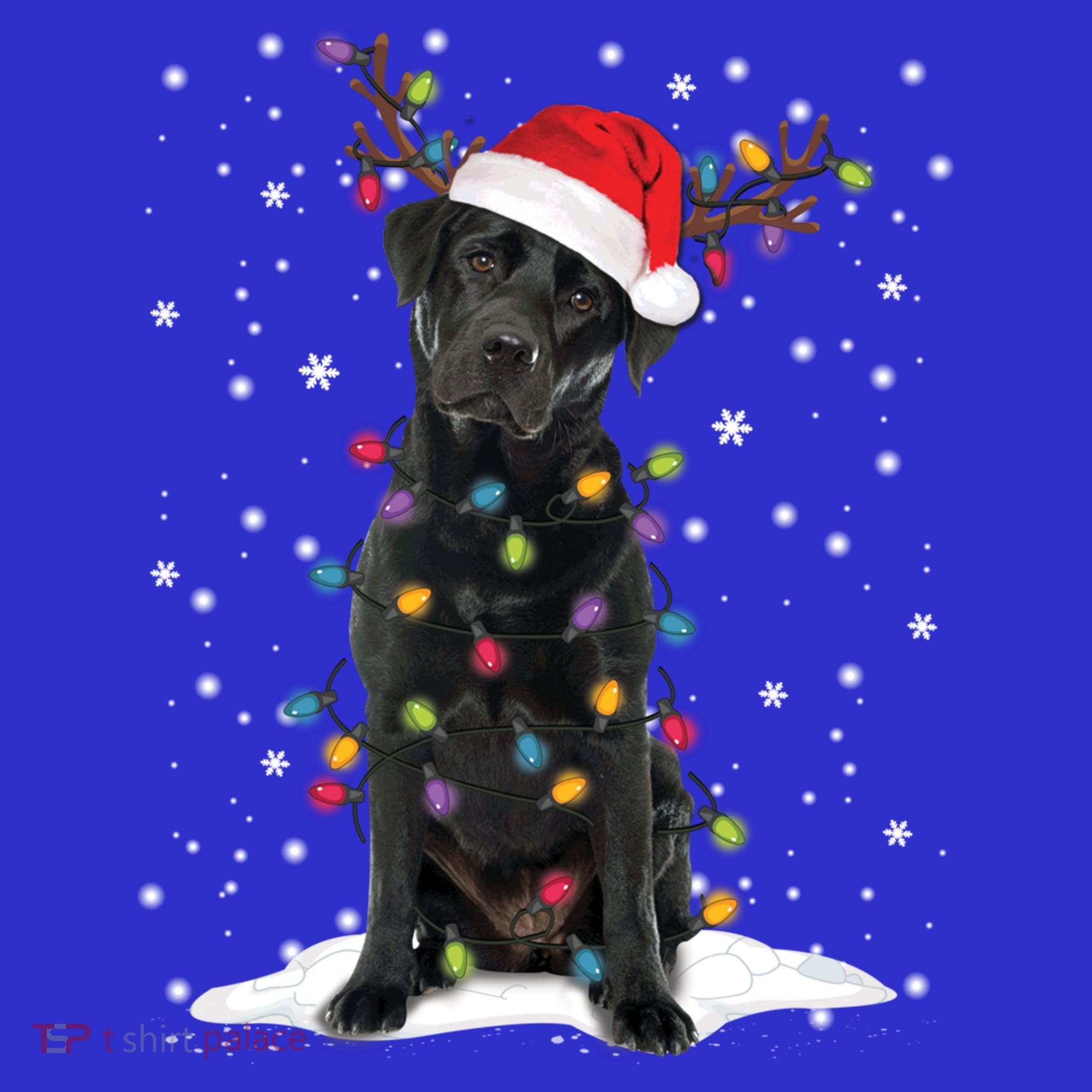 Black Lab Labrador Christmas Tree Light Pajama Dog Xmas Gift Long Sleeve Shirt