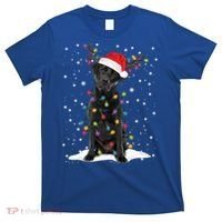 Black Lab Labrador Christmas Tree Light Pajama Dog Xmas Gift T-Shirt thumb 0