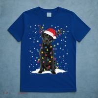 Black Lab Labrador Christmas Tree Light Pajama Dog Xmas Gift T-Shirt thumb 5