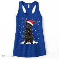 Black Lab Labrador Christmas Tree Light Pajama Dog Xmas Gift Women's Tank Top thumb 0