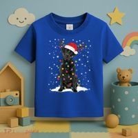 Black Lab Labrador Christmas Tree Light Pajama Dog Xmas Gift Toddler T-Shirt thumb 3