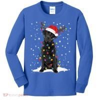 Black Lab Labrador Christmas Tree Light Pajama Dog Xmas Gift Kids Long Sleeve Shirt thumb 0