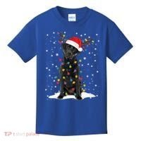 Black Lab Labrador Christmas Tree Light Pajama Dog Xmas Gift Kids T-Shirt thumb 0
