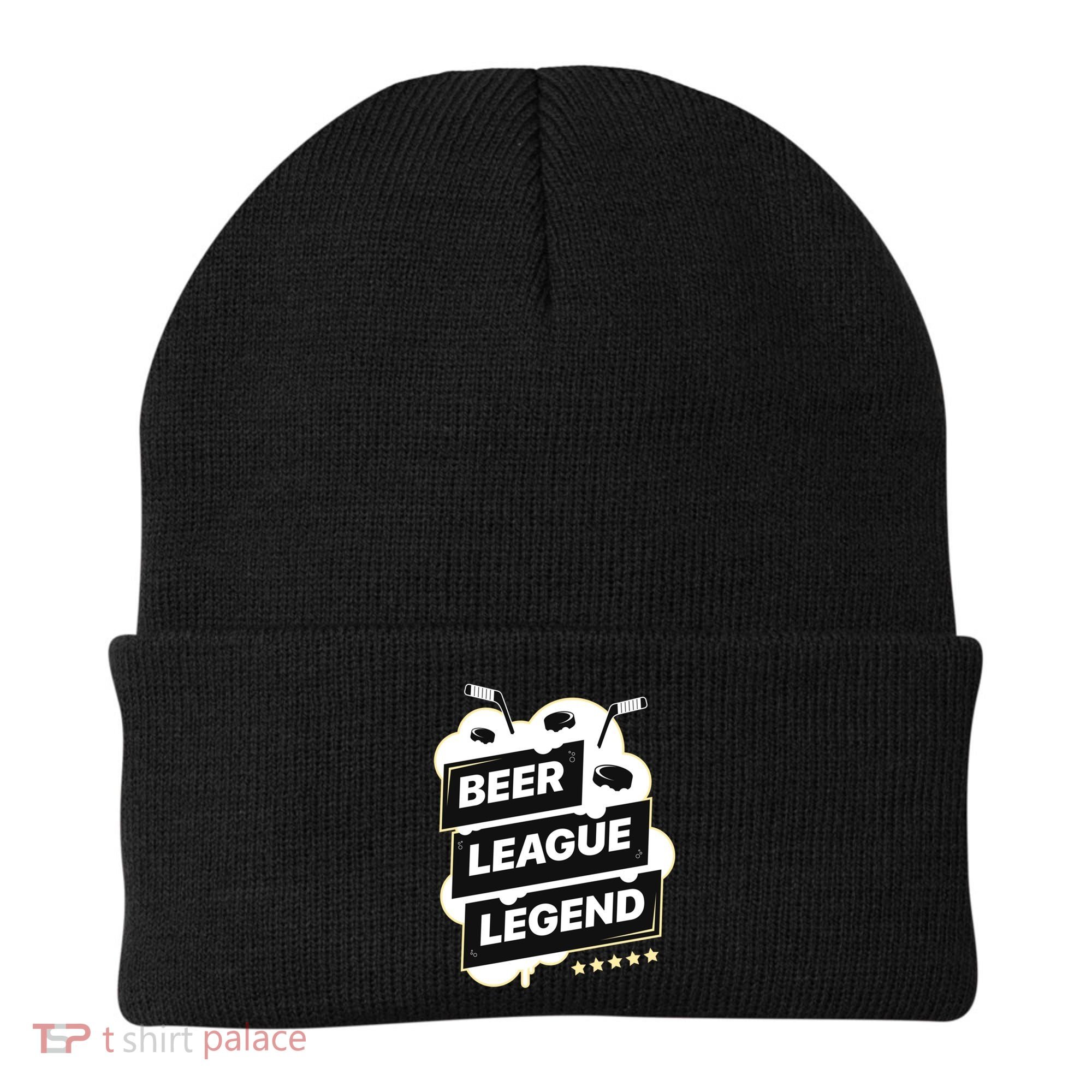 Beer League Legend Hockey Gift Beanie