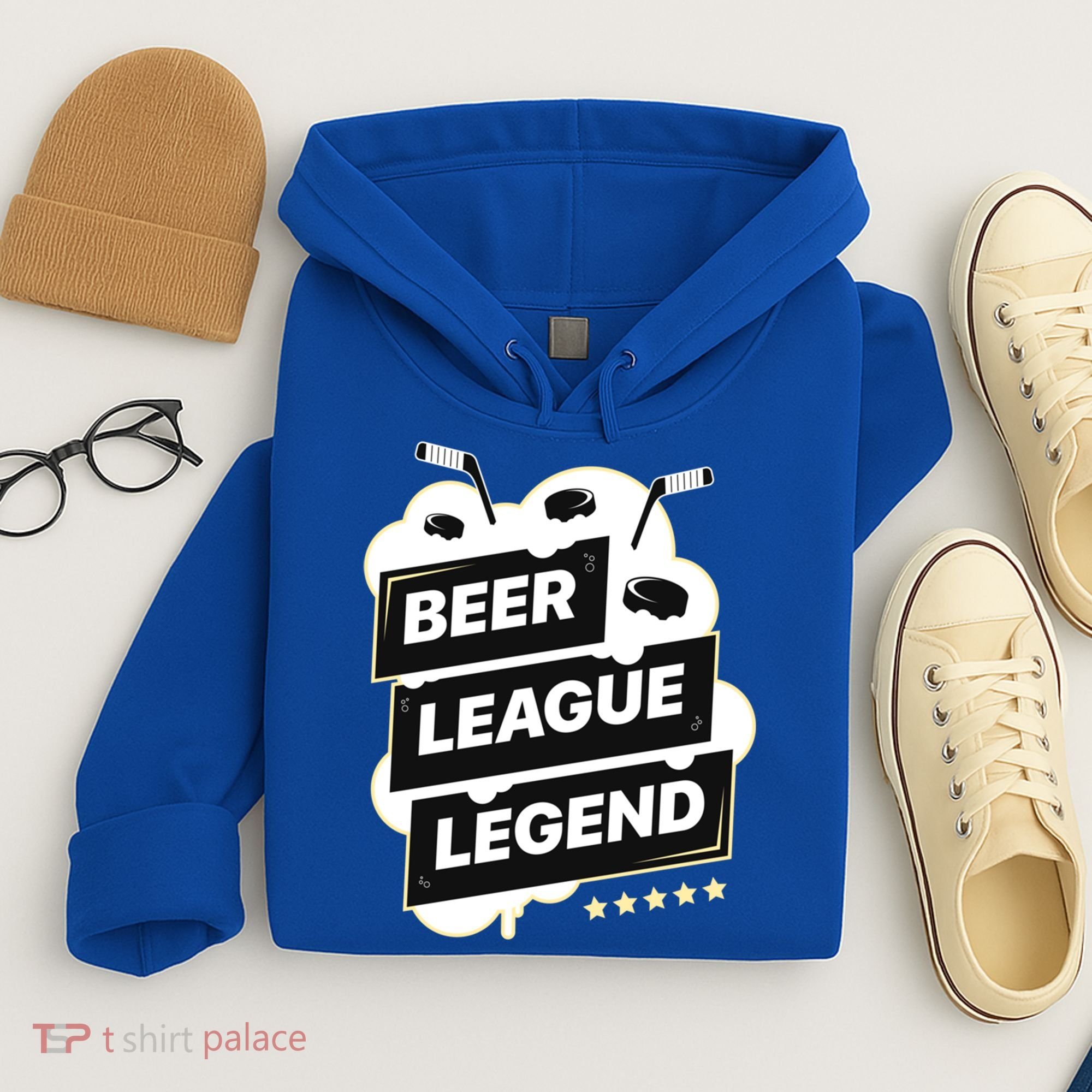 Beer League Legend Hockey Gift Hoodie