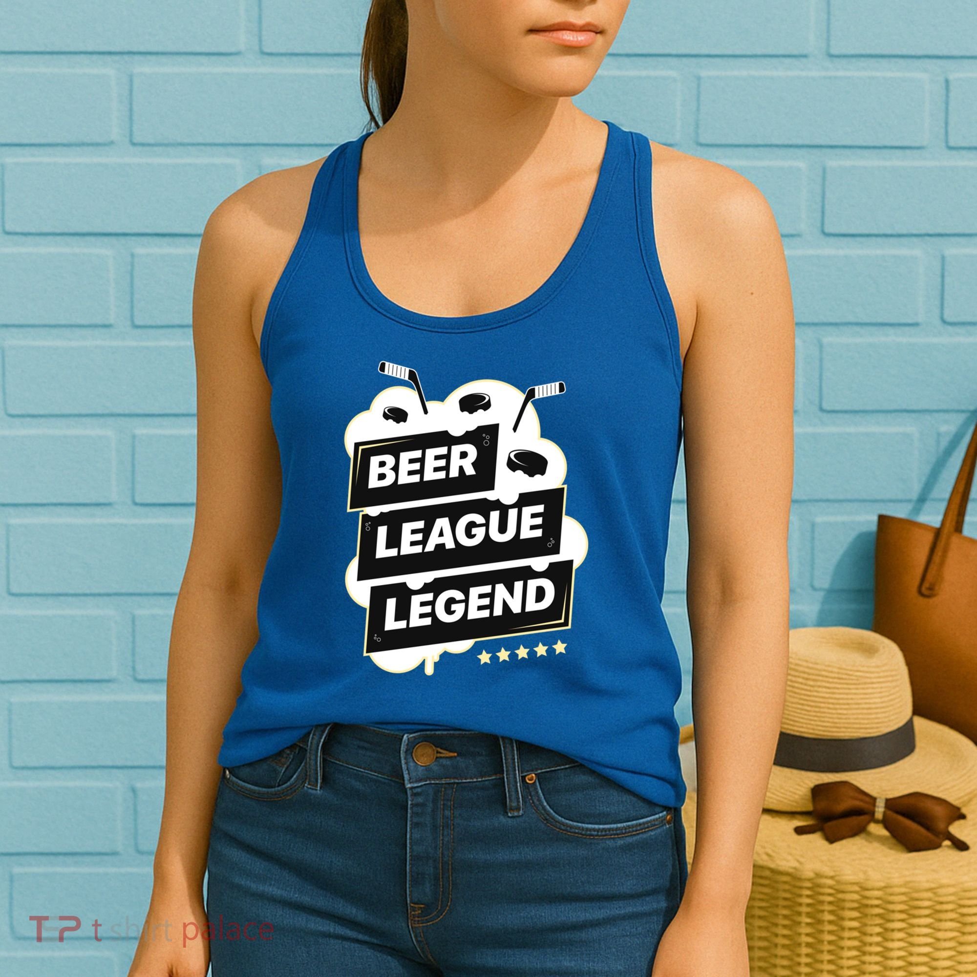 Beer League Legend Hockey Gift Women's Tank Top