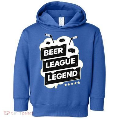 Beer League Legend Hockey Gift Toddler Hoodie