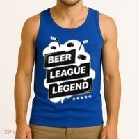 Beer League Legend Hockey Gift Tank Top thumb 3