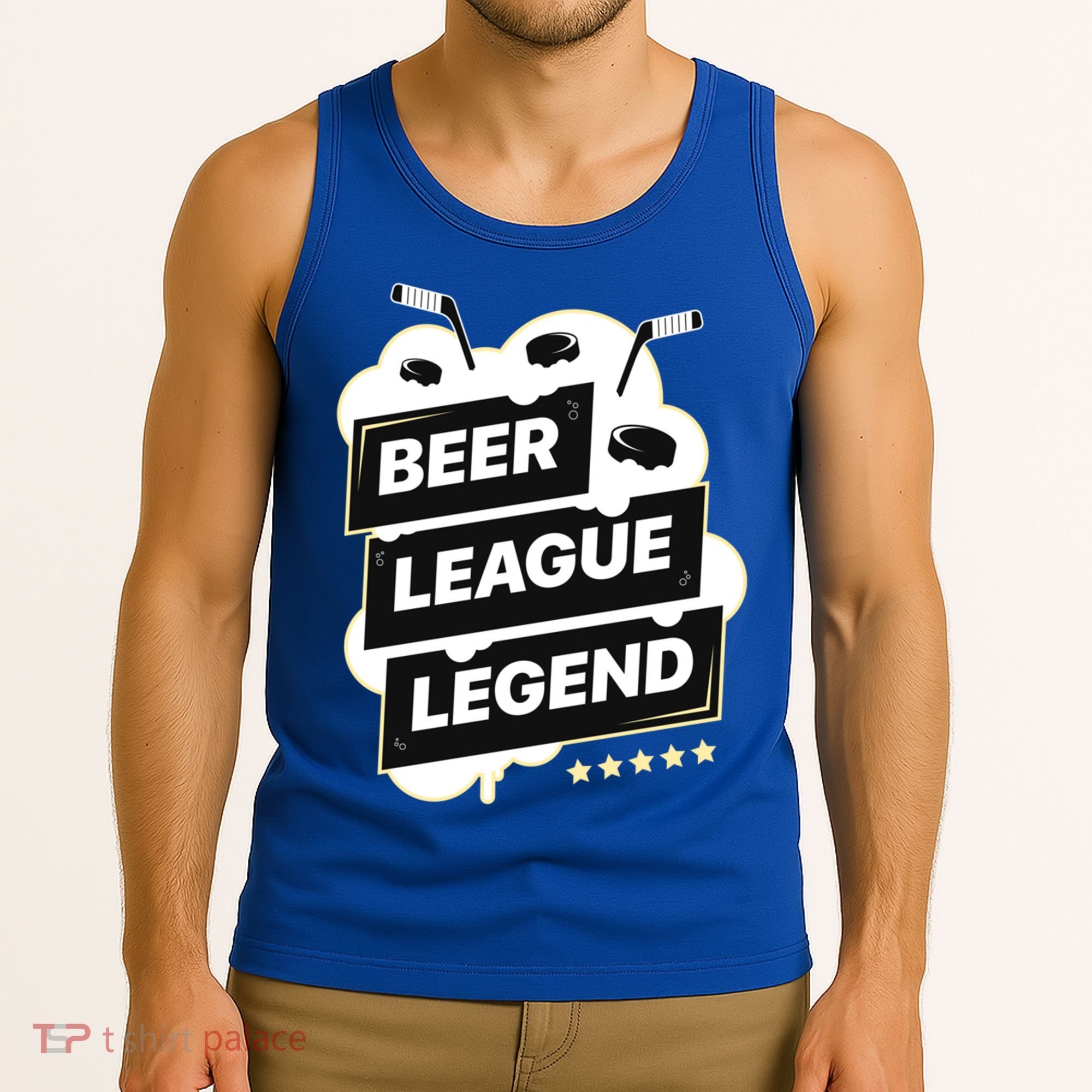 Beer League Legend Hockey Gift Tank Top