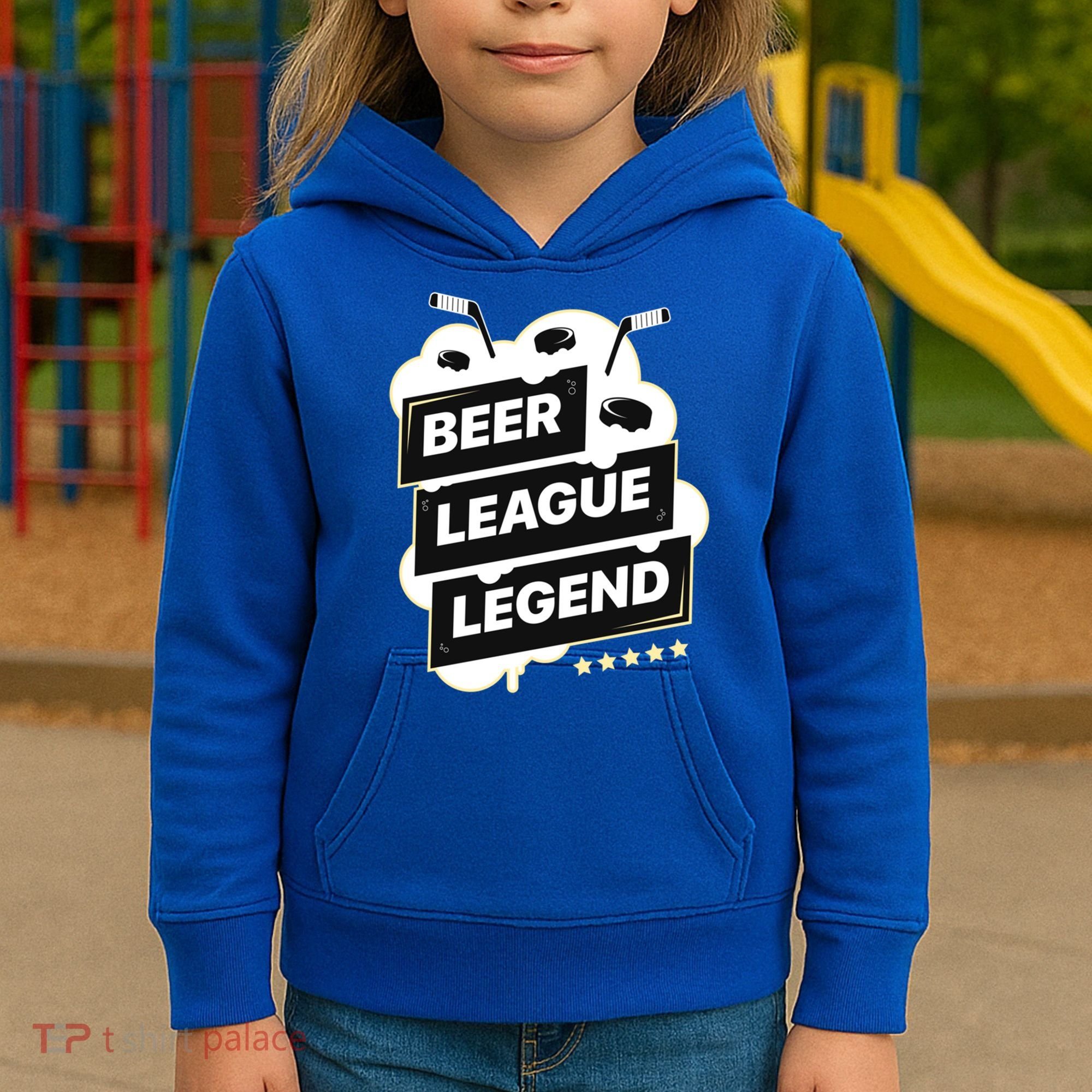 Beer League Legend Hockey Gift Kids Hoodie